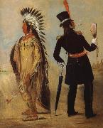 George Catlin Pigeon-s Egg Head auf dem  Weg nach Washington und bei Seiner Ruckkehr oil on canvas